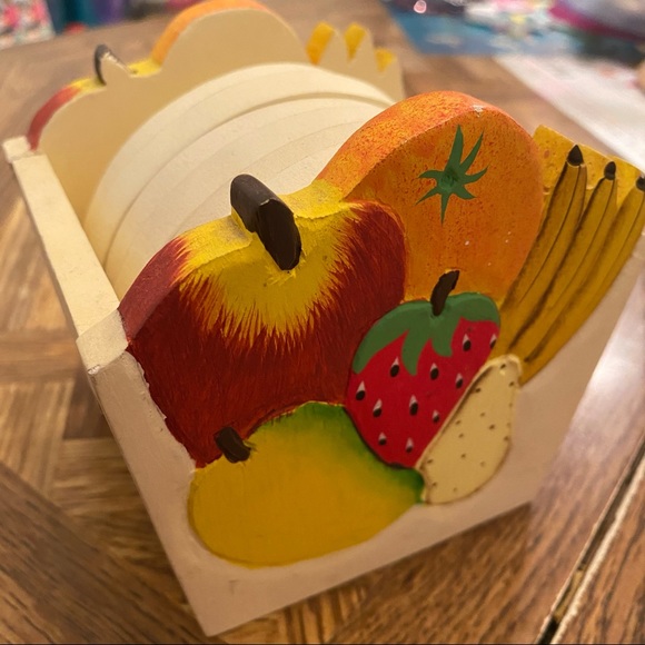 Fruit Coasters Set & Stand - Picture 9 of 9